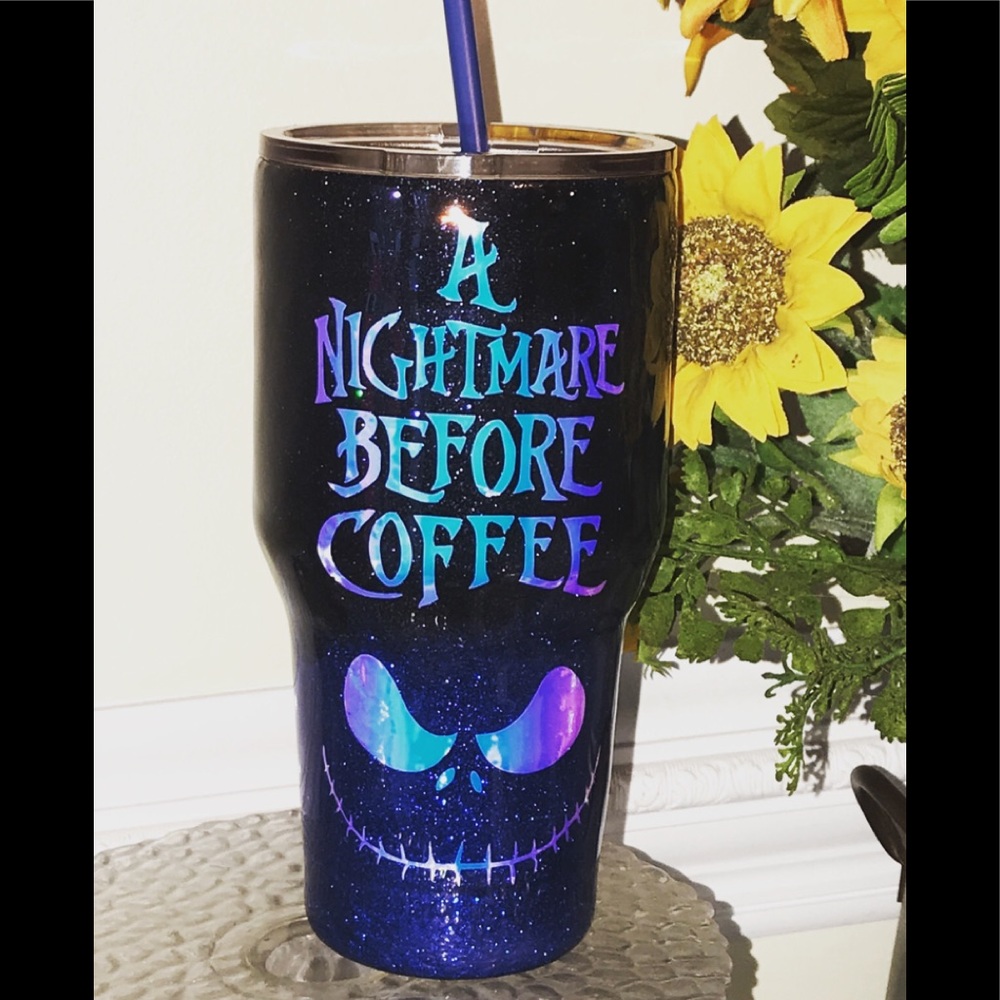 30oz tumbler nightmare before Christmas theme.